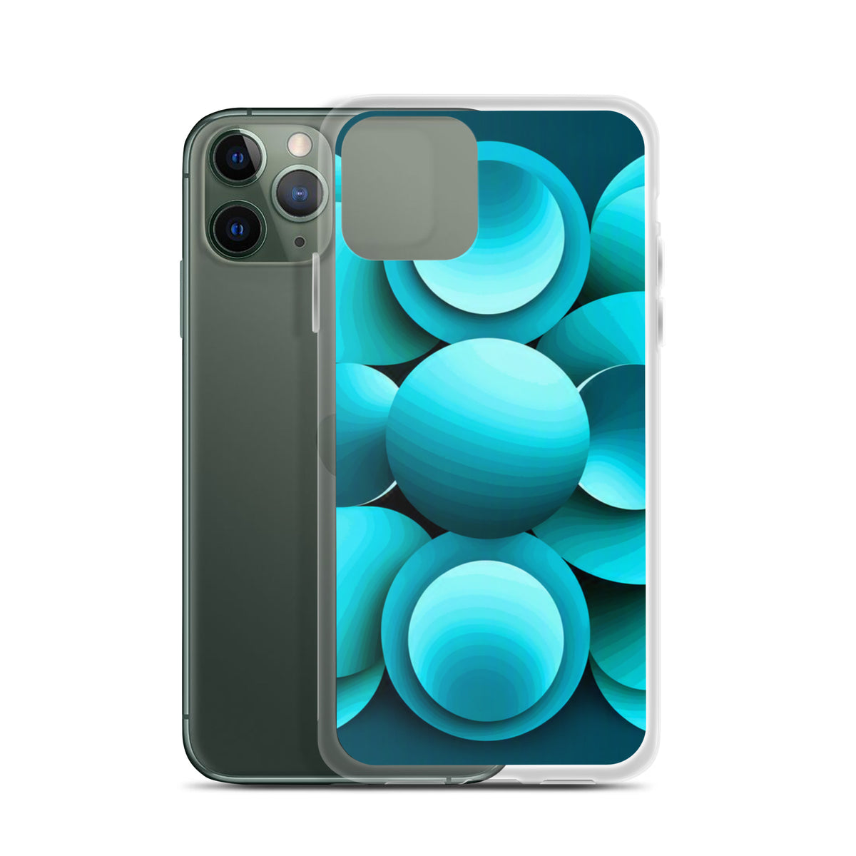 Echoes abstract art clear case for iPhone 11 Pro – Abstract Aura.