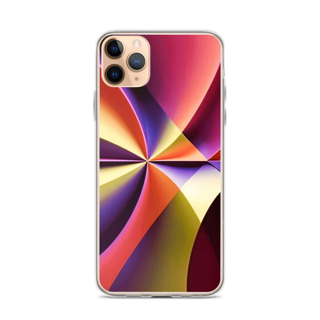 Story of Colour clear iPhone 11 Pro Max case on phone – Abstract Aura.