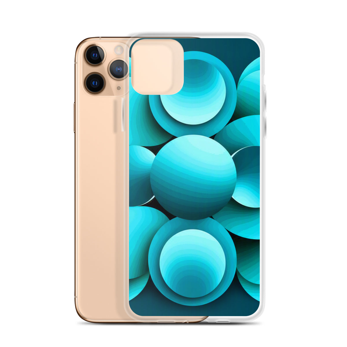 Echoes abstract art clear case for iPhone 11 Pro Max – Abstract Aura.