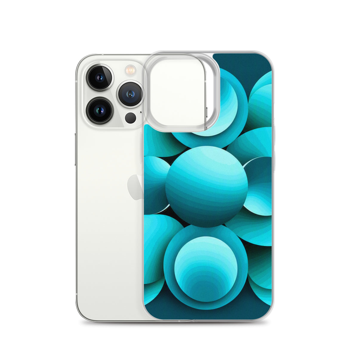 Echoes abstract art clear case for iPhone 13 Pro – Abstract Aura.