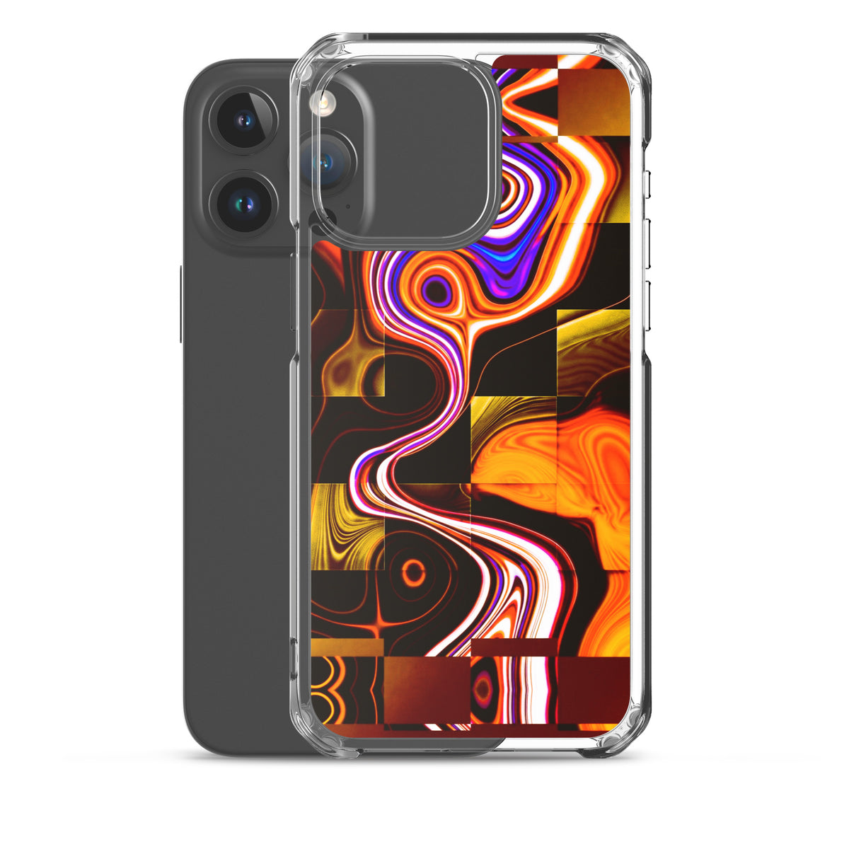 Rain Dance abstract art clear case for iPhone 15 Pro Max – Abstract Aura.