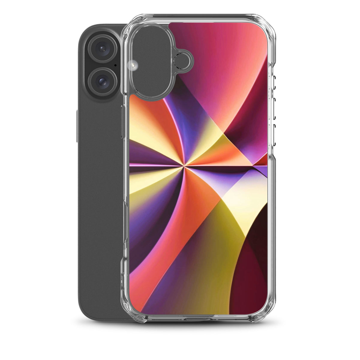 Story of Colour abstract art clear case for iPhone 16 Plus – Abstract Aura.