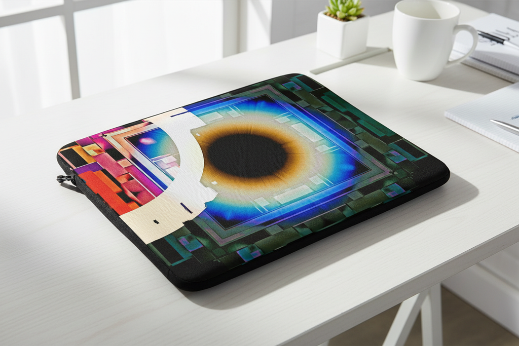 Cyber Eye Laptop Sleeve Lifestyle.