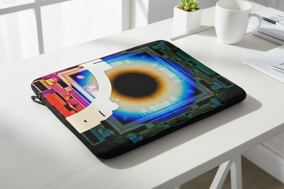 Cyber Eye Laptop Sleeve Lifestyle.