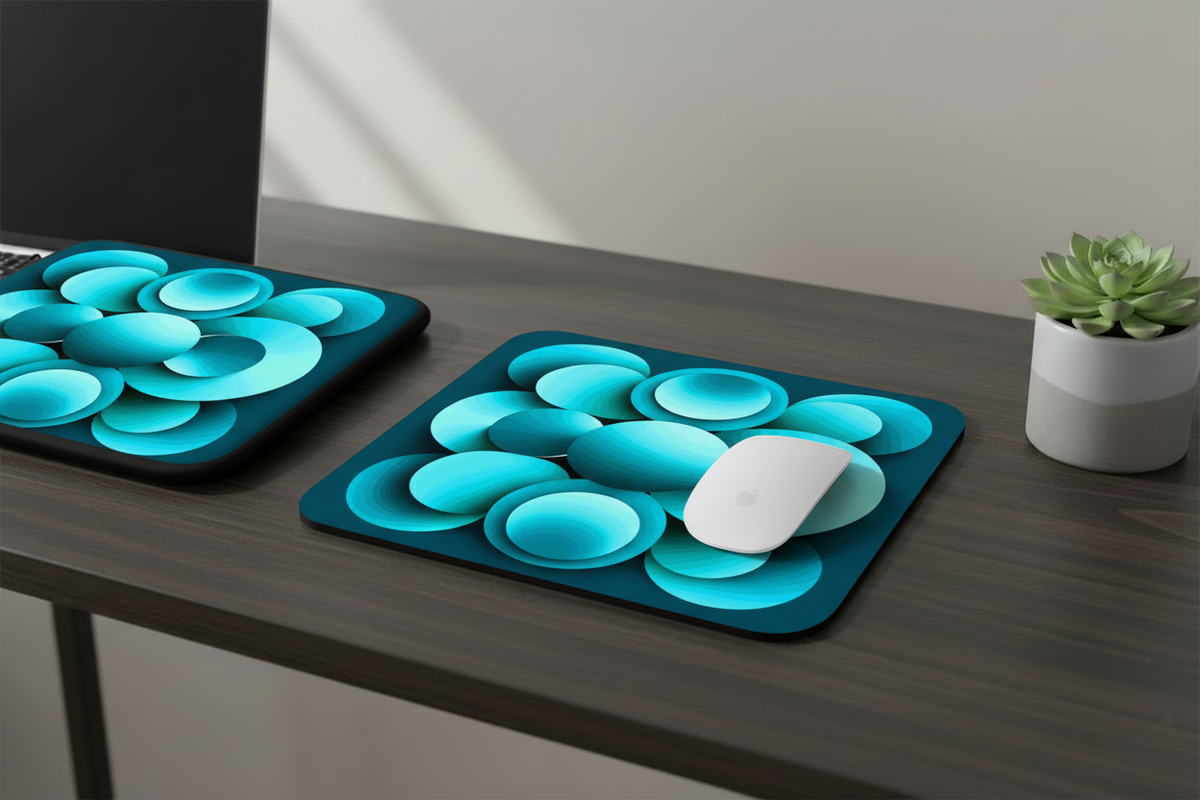 Echoes Mouse Pad & Laptop Sleeve Desk Scene.