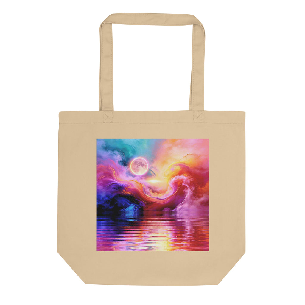 Natural cotton canvas with full Cosmic Storm print.