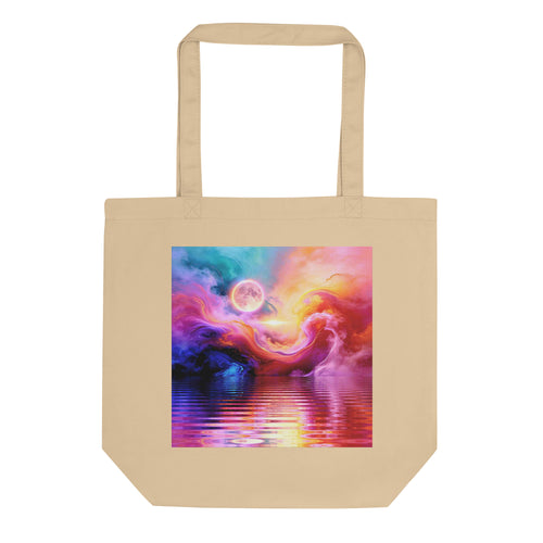 Natural cotton canvas with full Cosmic Storm print.