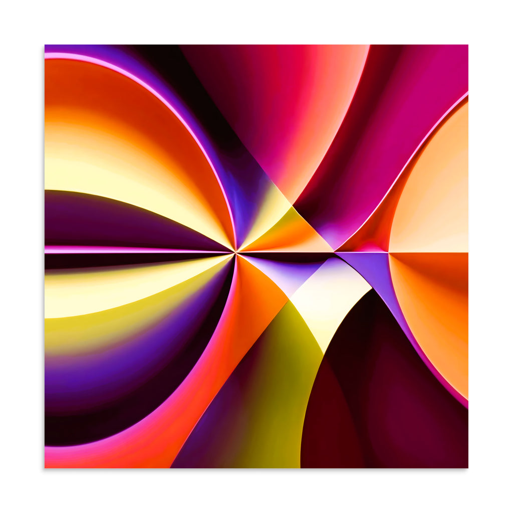 Story of Colour Abstract Art Poster – 24×24 inch museum quality matte print, unframed front view.