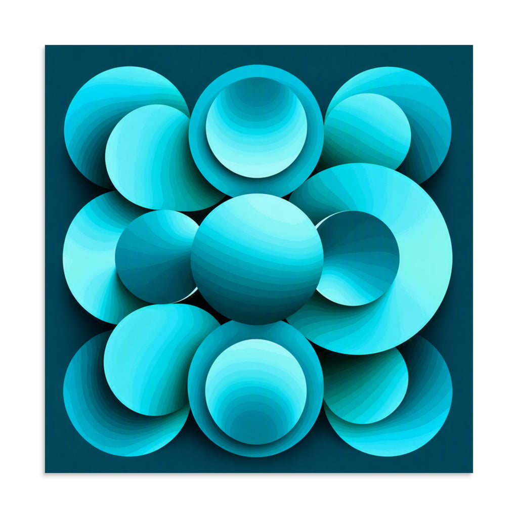 Echoes abstract wall art poster in 24×24 inch — museum quality matte print by Abstract Aura.