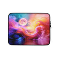 Cosmic Storm Laptop Sleeve — 13″ front view, full-wrap abstract art print.