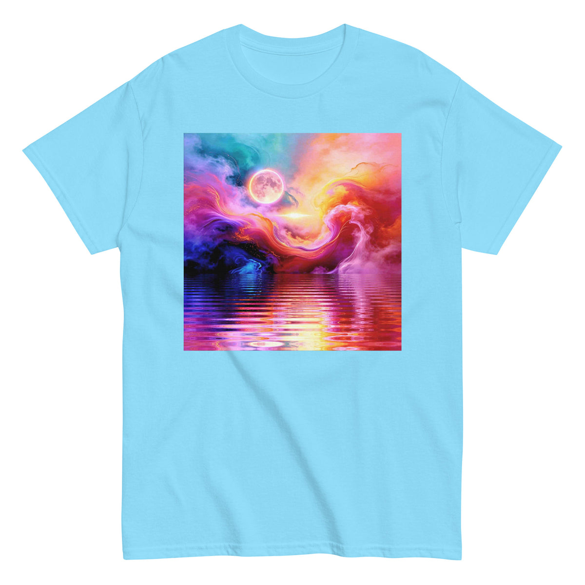 Sky Blue front view with Cosmic Storm full print.